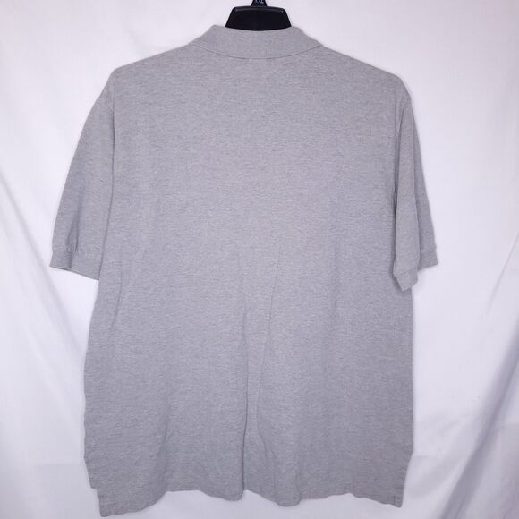 Ralph Lauren Polo Shirt Mens LT Gray Navy Pony Cotton Vintage - Picture 5 of 10